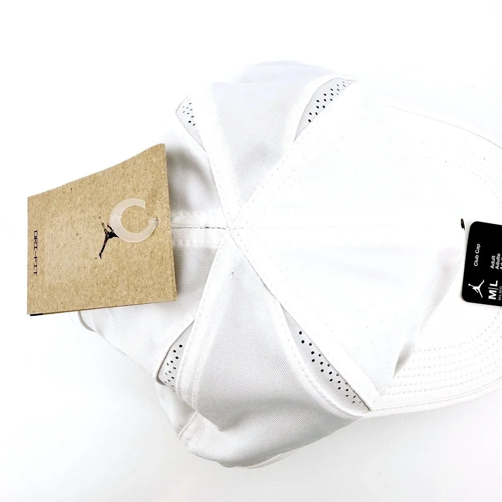 Nike Air Jordan Club Unstructured Adjustable Cap Hat‎ White Size M/L FN4675-100